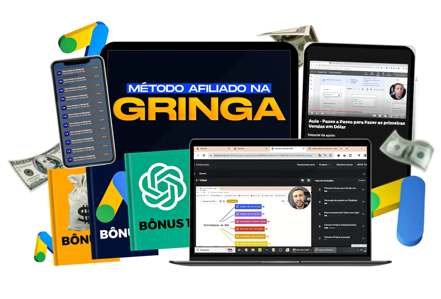 mockup com area de membros